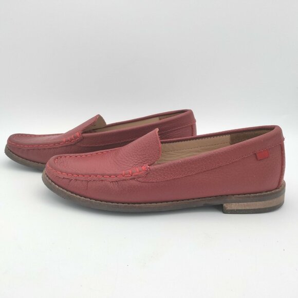 Marc Joseph Loafers Women's 5 EU 35 Slip On Red Leather Comfort Flats Career - Picture 13 of 15